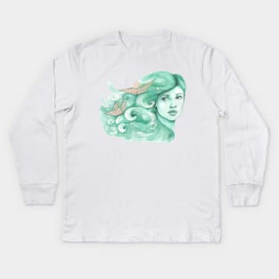 Paper ships Kids Long Sleeve T-Shirt